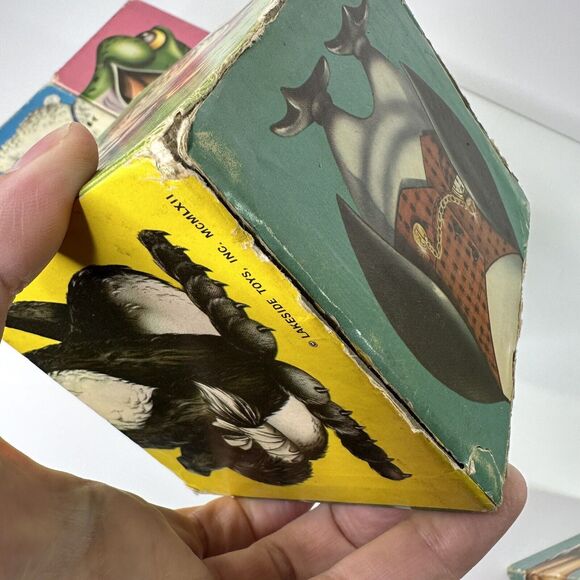 Vtg 1962 Lakeside Toys Large Barnyard Animal Puzzle Blocks Lil BooBoos Mix Match - Picture 9 of 13